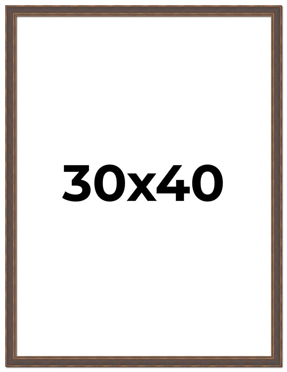 Elegant Brown Picture Frame - UV Acrylic, Foam Board Backing, Hanging Hardware